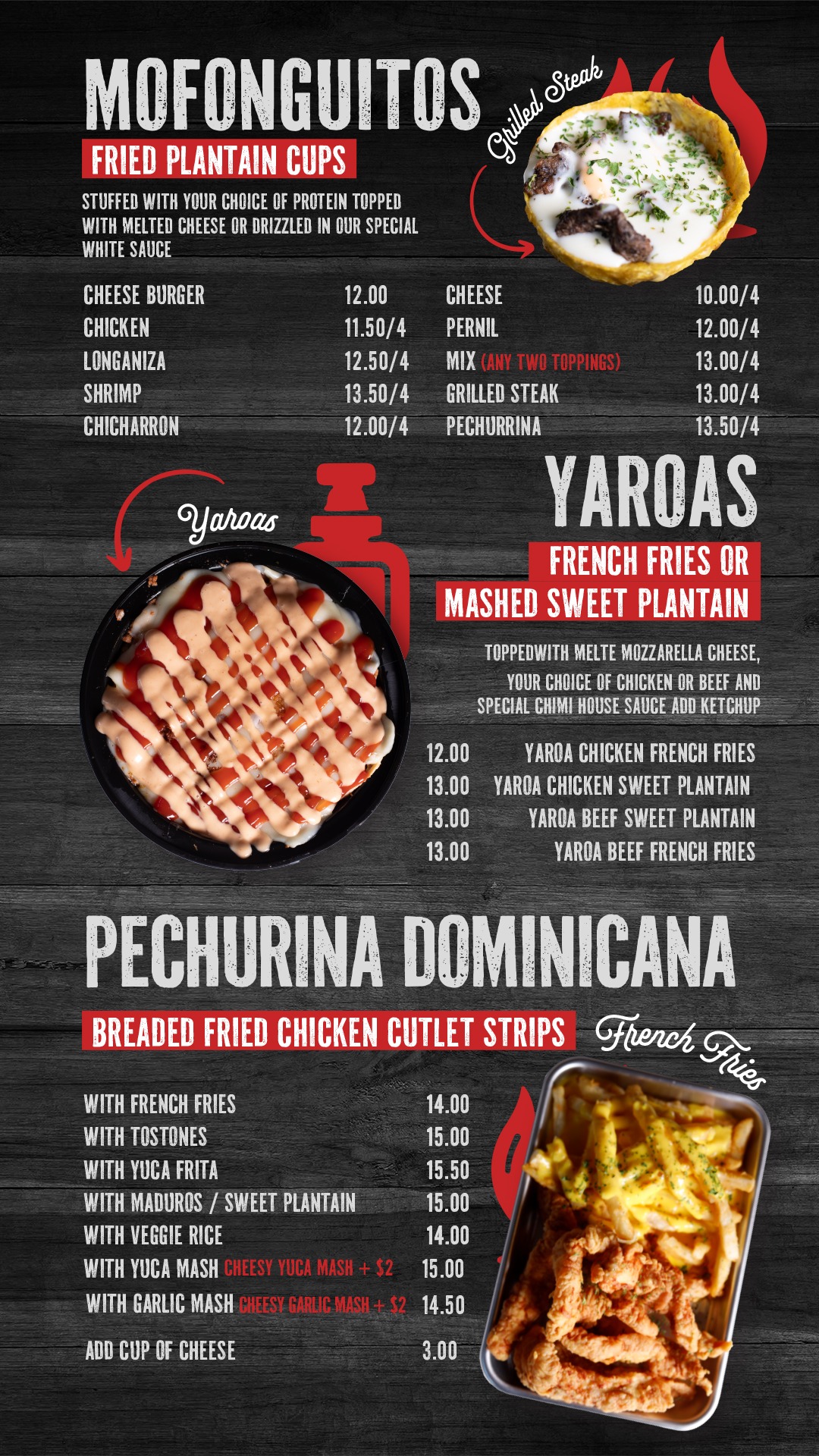 Mofonguitos menu